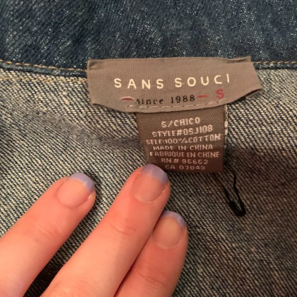 Dolls Kill Sans Souci Denim Jacket NWOT - Picture 4 of 6